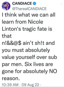 PHOTO Nicole Linton Values Men Who Cheat On Her Over Innocent Human Lives