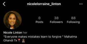 PHOTO Nicole Linton's Instagram Bio Seriously Says Everyone Makes Mistakes Learn To Forgive