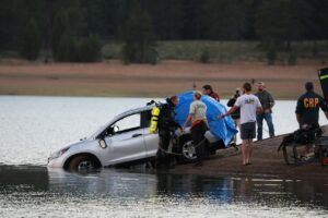 PHOTO Of Kiely Rodni's SUV Being Pulled Out Of Water Shows It Only Had Broken Mirrors Otherwise The Car Was Undamaged