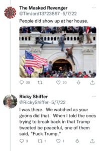 PHOTO Rick Shiffer Admitting He Was At The January 6th Riots