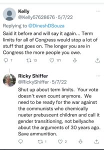 PHOTO Rick Shiffer Saying He's More Concerend About Communists Who Chemically Nueter Prebuscent Childen Than Presidential Term Limits