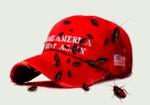 PHOTO Roaches Climbing All Over Make America Great Again Hat Meme