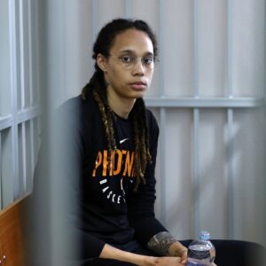 PHOTO Russian Guards Gave Brittney Griner Bottled Water While She Talked With Media From Her Holding Cell