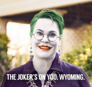 PHOTO The Joker's On You Wyoming Liz Cheney Dressed Up Like The Joker Meme