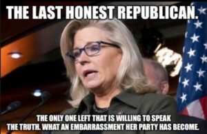 PHOTO The Last Honest Republican The Only One Left That Is Willing To Speak The Truth Liz Cheney Meme