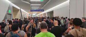 PHOTO Thousands Of Travelers Being Held In Hallway At LAX During Suspicious Package Alert