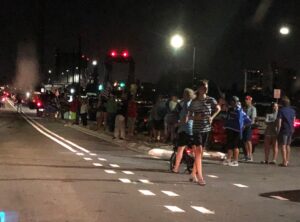 PHOTO Trump Supporters Covered All Of Southern Blvd Intracoastal Side Of Mar A Lago Monday Night