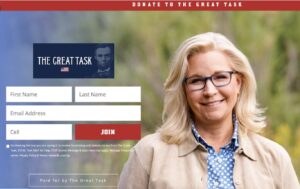 PHOTO Very Amusing To See Liz Cheney Stopped Campaign Site And Replaced It With The Great Task PAC With Abraham Lincoln's Picture
