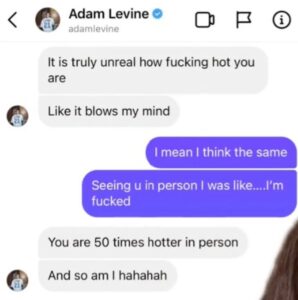 PHOTO Adam Levine DM'd Sumner Stroh And Told Her She's 50 Times Hotter In Person And That He Couldn't Believe How Hot She Is