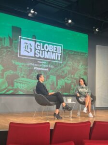 PHOTO Allison Feaster Was At Boston Globe Newspaper Summit Speaking Last Thursday And Didn't Think News Of Her F*cking Ime Udoka Would Get Out