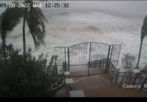 PHOTO Before And After Showing 4 Hour Difference Of Flooding From Mediterra Beach Club In Bonita Springs Where Storm Surge Was 8 Feet Above Beach