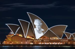 PHOTO Building Illuminated In Memory Of Queen Elizabeth Across Australia