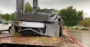 PHOTO Close Up Of The Front Of Myles Garrett's Smashed Porsche GT3