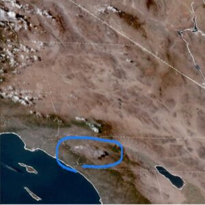 PHOTO Cloud Of Smoke From Fairview Fire In Hemet California Has Grown So Large You Can See It On Satellite