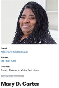 PHOTO Deputy Director Of Water Operations In Jackson MS Looks Like She Was On Her Lunch Break In Her Profile Picture