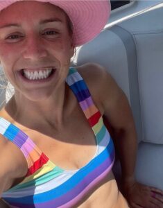 PHOTO Eliza Fletcher In Bikini Out On Boat Enjoying Herself