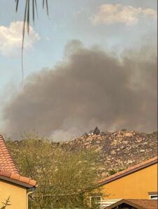 PHOTO Fairview Fire Is Not Giving Up Looking Towards Gibbel Road In Hemet California