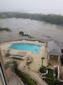 PHOTO Flooding All The Way Up To Second Floor Pool Of Condo Complex In Bonita Springs Shows You How Bad Storm Surge Was There