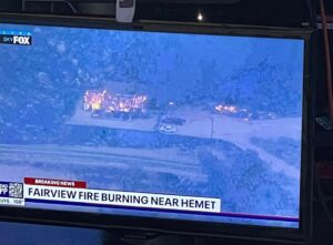 PHOTO Fox Local News In LA Showed Home Burned To The Ground In Hemet California