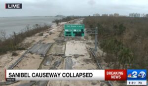 PHOTO Heavy Pavement Scouring Near The Sanibel Causeway