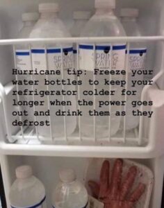 PHOTO Hurricane Ian Tip Freeze Your Water Bottles So Your Refrigerator Stays Colder For Longer When The Power Goes Out