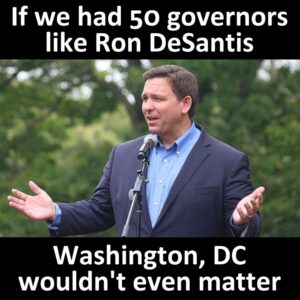PHOTO If We Had 50 Governors Like Ron DeSantis Washington DC Wouldn't Even Matter Meme