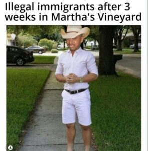 PHOTO Illegal Immigrants After 3 Week In Martha's Vineyard Meme