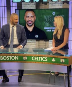 PHOTO Ime Udoka Locking Eyes With Hot Blonde TV Host While Doing Sit Down Interview