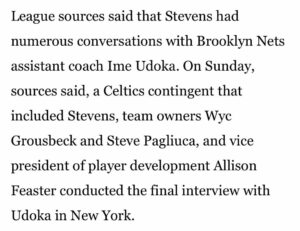 PHOTO Ime Udoka's Mistress Allison Feaster Who Is VP Of Player Development Conducted Final Interview With Udoka In New York Before He Was Hired By Celtics