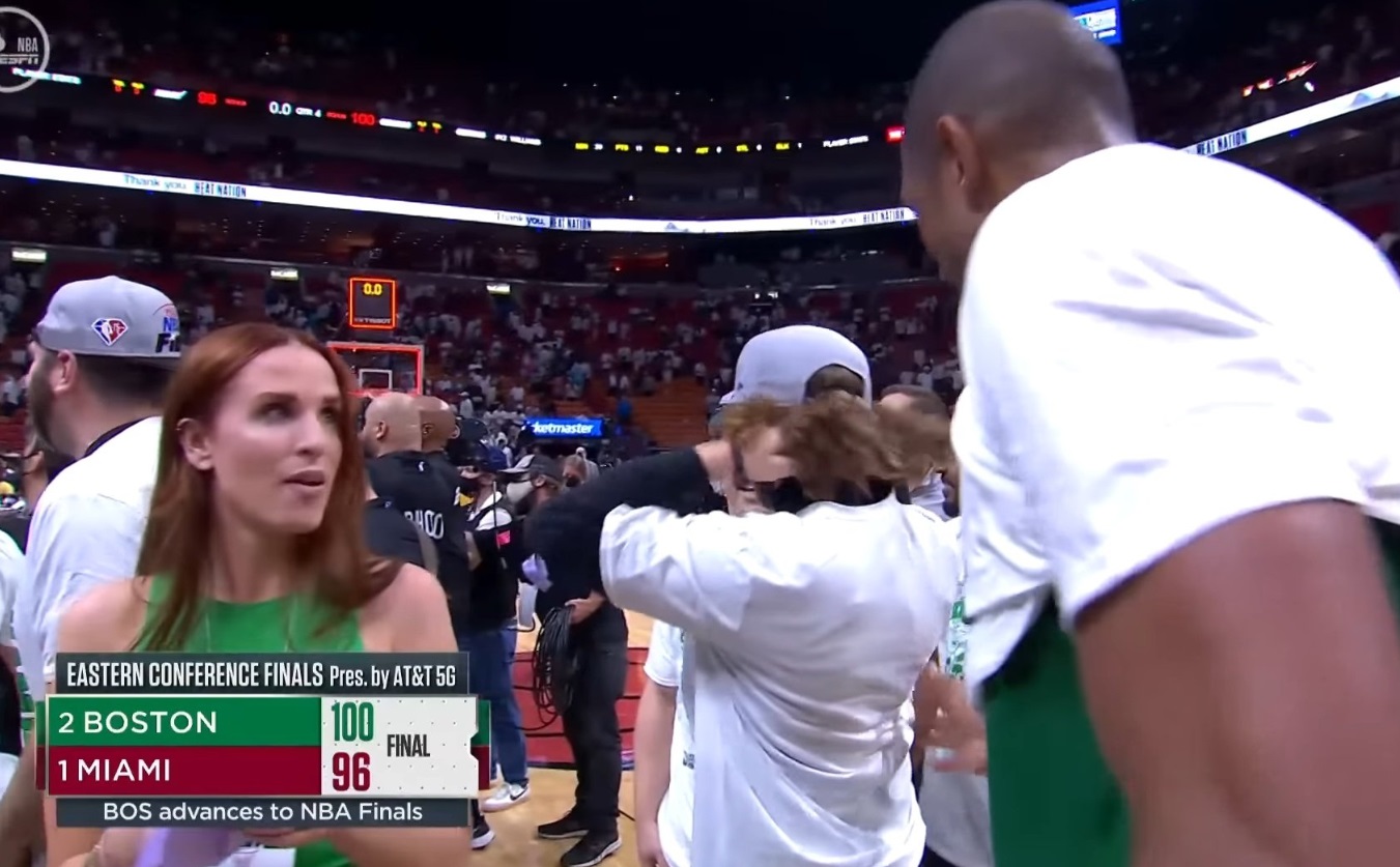 Photo Ime Udoka'S Mistress Kathleen On Espn Camera After Celtics ...