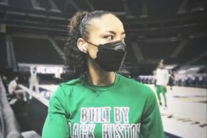 PHOTO Ime Udoka's Mistress Wearing A Celtics Colored Built By Black History Shirt