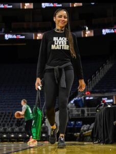 PHOTO Ime Udoka's Mistress With A Black Lives Matter T-Shirt And Leggings During Celtics Warmups