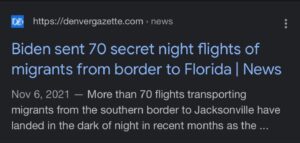 PHOTO It Wasn't Long Ago In 2021 That Joe Biden Sent 70 Night Flights Of Migrants From Border To Florida