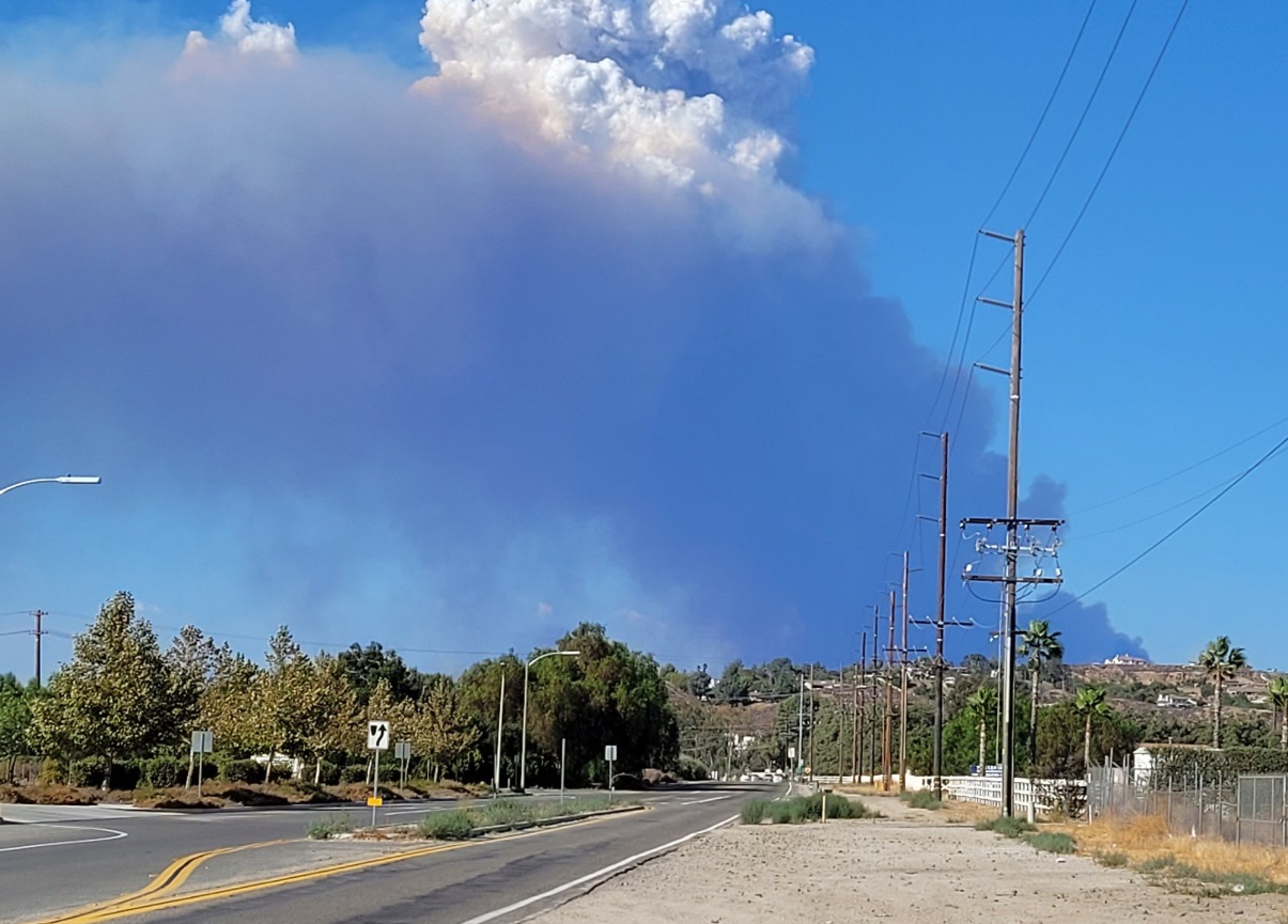 PHOTO It's Crazy That Fairview Fire In Hemet Can Clearly Be Seen From