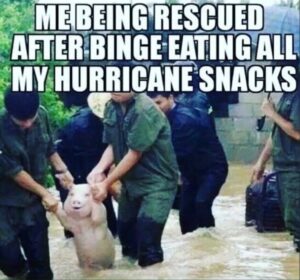 PHOTO Me Being Rescued After Binge Eating All My Hurricane Snacks Hurricane Ian Florida Meme