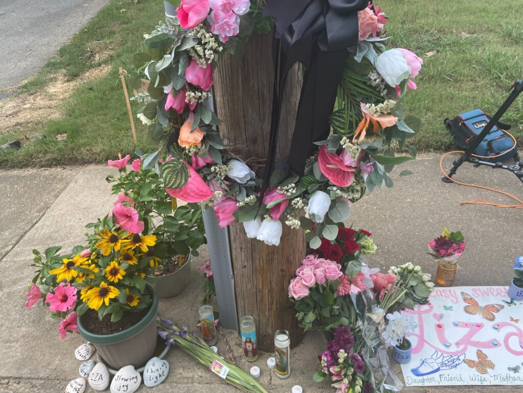 PHOTO Of Eliza Fletcher Memorial On Central Avenue Near Zach Curlin