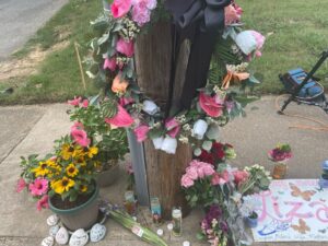 PHOTO Of Eliza Fletcher Memorial On Central Avenue Near Zach Curlin