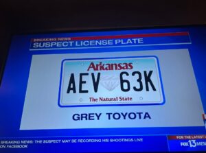 PHOTO Of Ezekiel Kelly's Arkansas License Plate