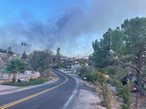 PHOTO Of Homes That Were Burned West Of Hemet California Near Gibbel Drive
