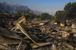 PHOTO Of Houses That Burned Down On Canyon And Fairview South Of Hemet California