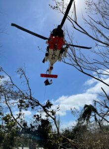 PHOTO People Who Stayed Behind During Hurricane Ian Getting Rescued Off Sanibel Island In Florida By Helicopter