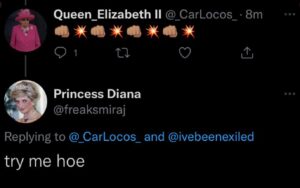 PHOTO Queen Elizabeth Throwing Fades At Princess Diana Who Said Try Me H*e Meme