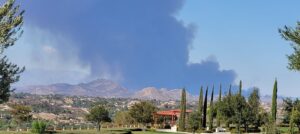PHOTO Smoke From Fire In Hemet California Can Be Seen From Morgan Hill Neighborhood In Temecula