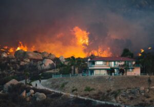 PHOTO Some People's Homes In East Hemet Are Very Fortunate They Haven't Been Impacted By The Fire Yet