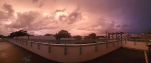 PHOTO Very Scary Dark Pink Sky Over Downtown St Petersburg Florida As Hurricane Ian Arrives