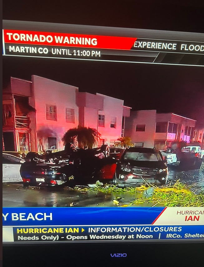 PHOTO View From Parking Lot Of Apartment Complex That Was Destroyed By