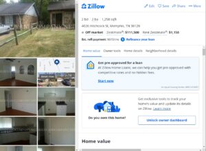 PHOTO Zillow Listing Of House Ezekiel Kelly Was Living In On Hitchcock Street In Memphis TN