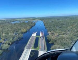 PHOTO Aerial View I-75 In Punta Gorda Florida Is Just Sunk Into The Ocean
