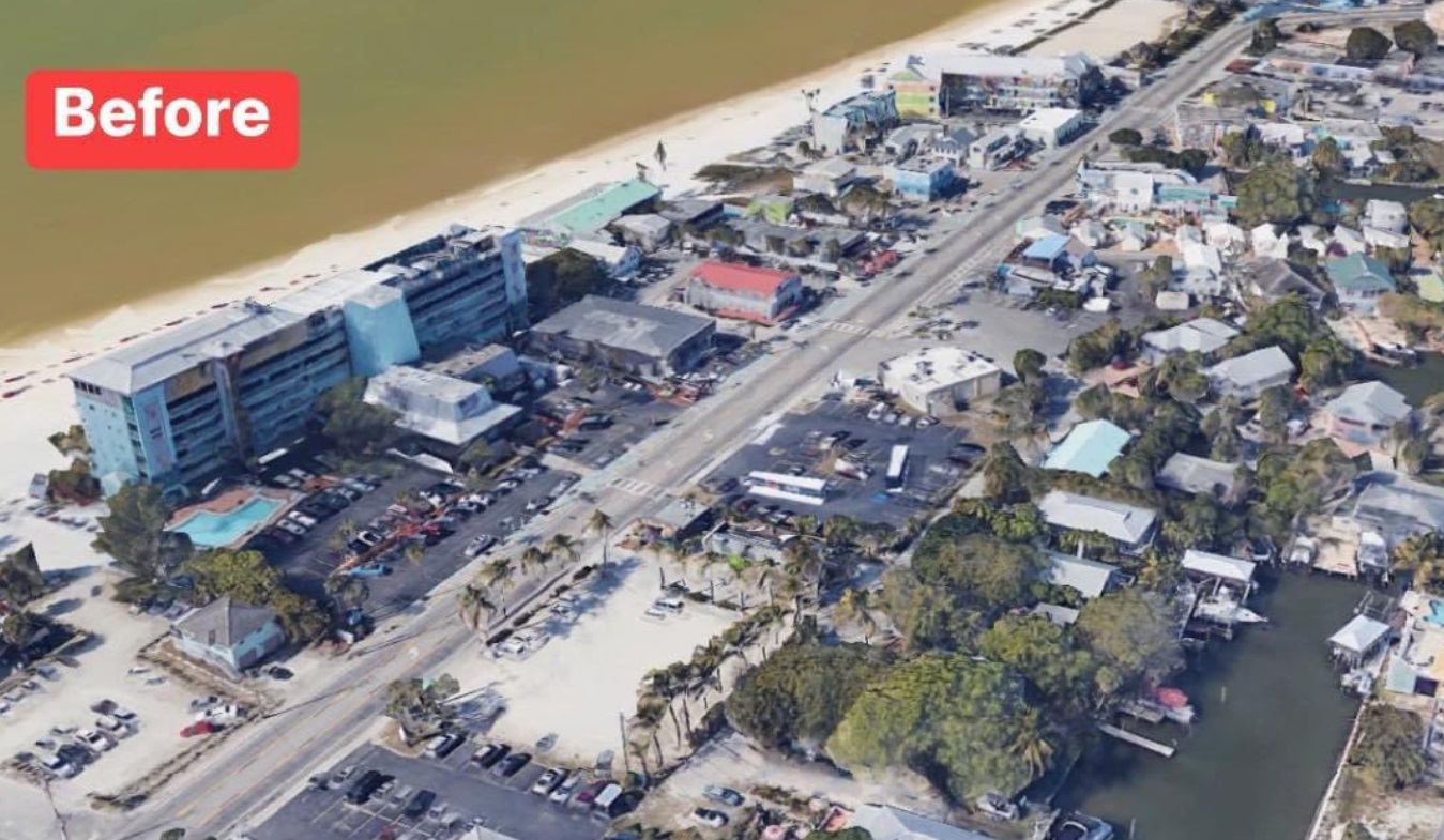 PHOTO Before And After Images Showing Fort Myers Beach Is Gone Because