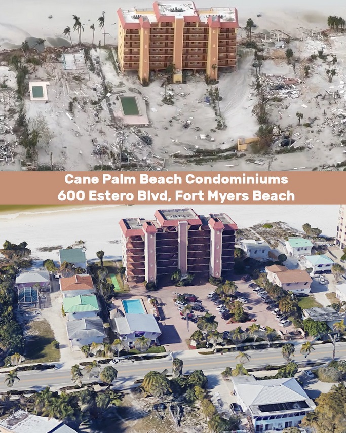 PHOTO Cane Palm Beach Condos Is Still Standing In Fort Myers Beach But
